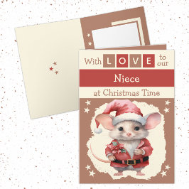 Cartão De Festividades Com o amor de sobrinho marrom