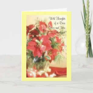 Cartão De Festividades Com pensamentos de uma querida irmã e seu marido