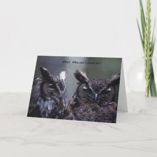 Cartão De Festividades Com quem posso contar?