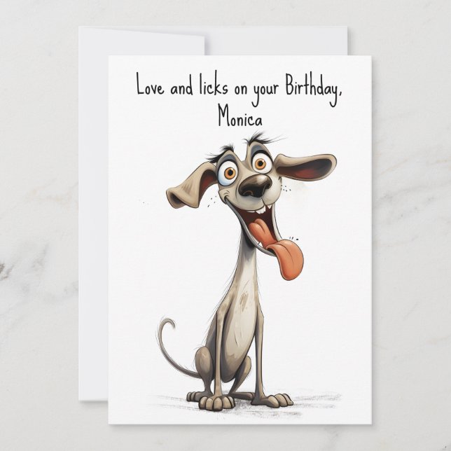 Cartão De Festividades Com texto personalizado, 🐶 🤪 chicote louco (Frente)