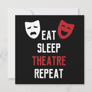 Cartão De Festividades Coma Teatro do Sono Repetir Presente Musical