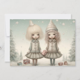 Cartão De Festividades Comemoração Juntos Desejando um Feliz Natal