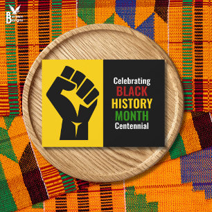 Cartão De Festividades Comemorando o Centenário do Mês da História Negra
