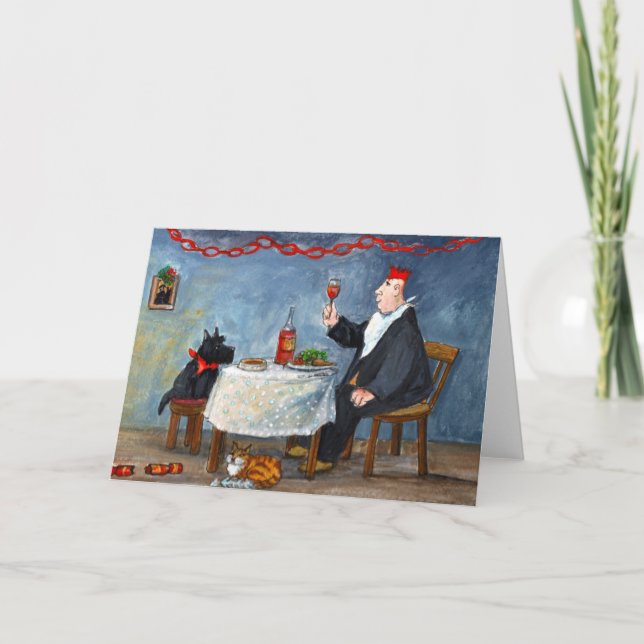 Cartão De Festividades Comemorando o Natal (Frente)