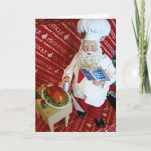 CARTÃO DE FESTIVIDADES COMER, BEBER E SER NATAL "FELIZ"