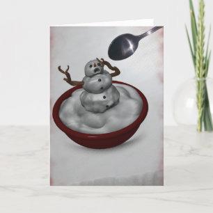 Cartão De Festividades Comer placa Snowman