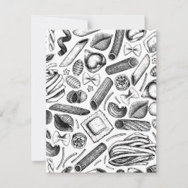 Cartão De Festividades "Comidas e pratos italianos mais populares"