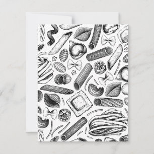 Cartão De Festividades "Comidas e pratos italianos mais populares"