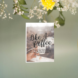 Cartão De Festividades Como um café