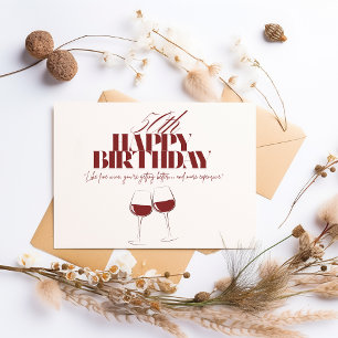 Cartão De Festividades Como vinho ganhando cartaz de aniversário para adu