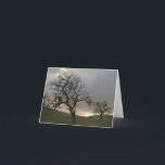 Cartão De Festividades Companheiros da árvore: Carvalhos do inverno com<br><div class="desc">Os carvalhos estão junto com a eternidade,  como almas gémeas</div>