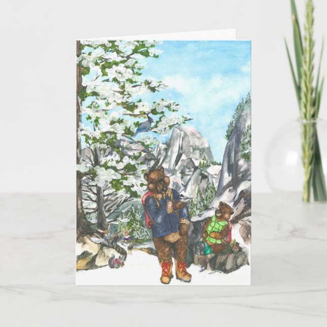 Cartão De Festividades Compartilhando de bênçãos de Yosemite (Frente)