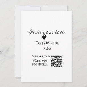 Cartão De Festividades Compartilhe o código QR da verificação de amor e a