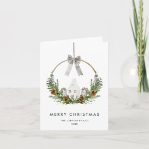Cartão De Festividades Composição de Feliz Natal Elegante minimalista