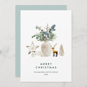 Cartão De Festividades Composição de Natal Elegante Saudação Corporativa