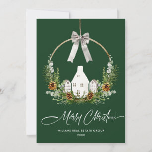 Cartão De Festividades Composição de Natal Elegante Saudação Corporativa
