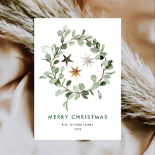 Cartão De Festividades Composição de Natal Neutralista Minimalista