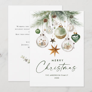 Cartão De Festividades Composição de Natal Neutralista Minimalista