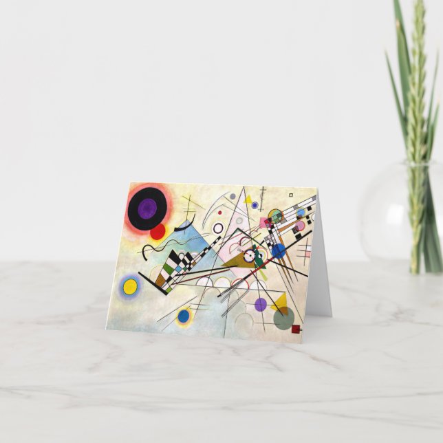 Cartão De Festividades Composição Kandinsky 8 (Frente)