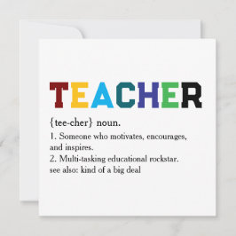 Cartão De Festividades Composition Style School Staff Thank You 