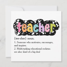 Cartão De Festividades Composition Style School Staff Thank You 