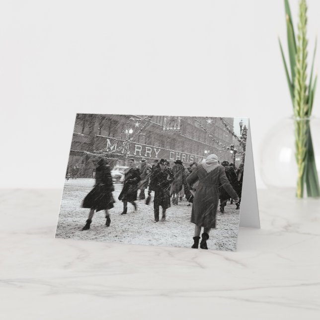 Cartão De Festividades Compra do Natal feliz! (Frente)