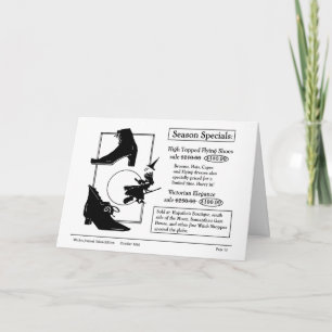 Cartão De Festividades Comprando calçados de fim de estação