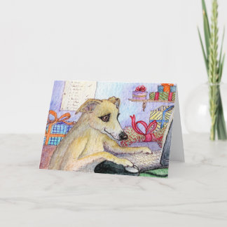 Cartão De Festividades Compro de Natal de Whippet online