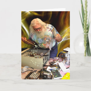 CARTÃO DE FESTIVIDADES COMPUTER WIZARD GREETING CARD