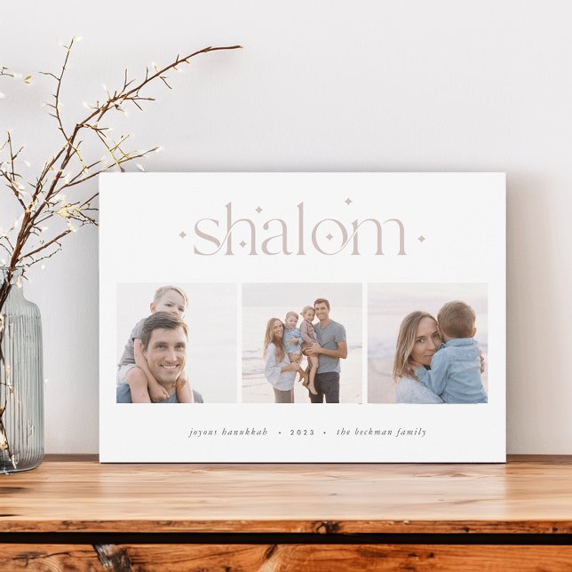 Cartão De Festividades Conexão Iniciada | Colagem de Fotos de Hanukkah (Criador carregado)