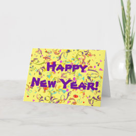 Cartão De Festividades Confetes Coloridos Personalizados para Ocasiões Es