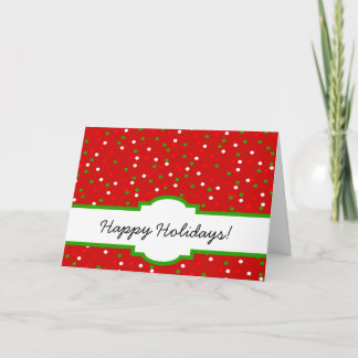 Cartão De Festividades Confetes do Natal •  A canela encarnado polvilha