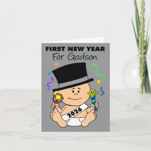 Cartão De Festividades Confetti de Primeiro Ano Novo de Godson 2026