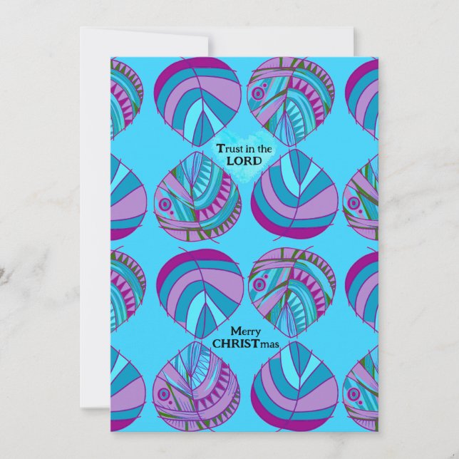 Cartão De Festividades Confie no Senhor Peixe deixa Aqua natal (Frente)