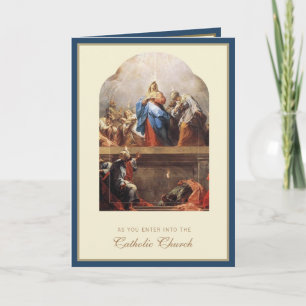 Cartão De Festividades Confirmação RCIA Entrando na Igreja Católica Batis