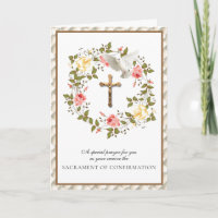 Confirmação Sacramento Crucifixo Coroa Floral 