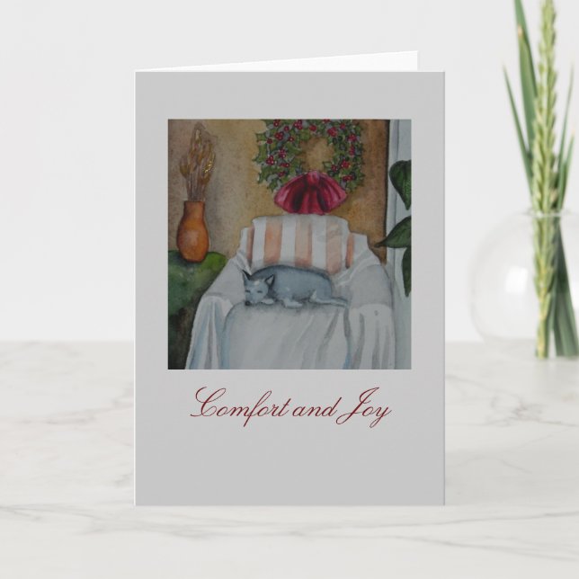 Cartão De Festividades Conforto e alegria (Frente)