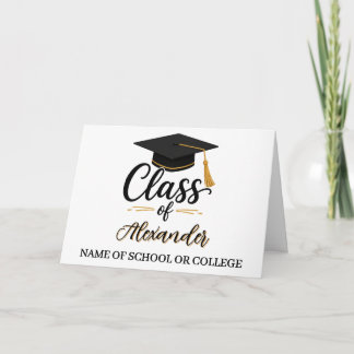 Cartão De Festividades Congratulations Graduate Name Script Graduation