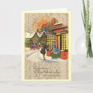 Cartão De Festividades Congratulations New Year, German 1934 Vintage