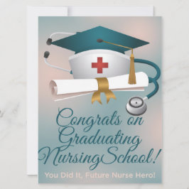 Cartão De Festividades Congratulations on Graduating Nursing School Card
