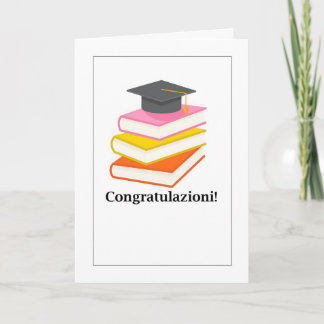 Cartão De Festividades Congratulazioni! - Graduation Books Libri