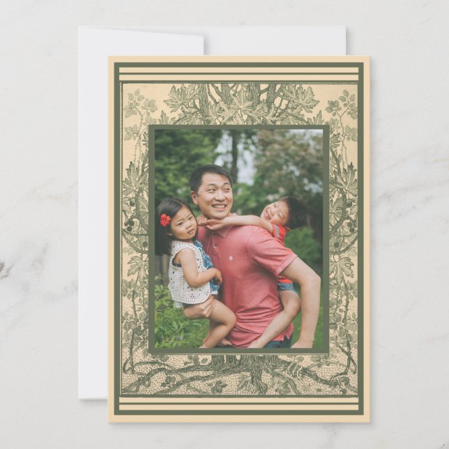 Cartão De Festividades Conjunto de Paisagens Ornamentais Foto Francesa Bo (Frente)