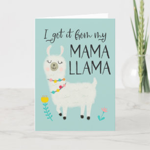 Cartão De Festividades Consegui do meu Dia de as mães Mama Llama