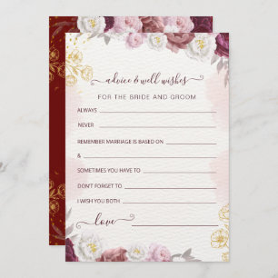 Cartão De Festividades Conselhos e Desejos para Noiva e Noiva