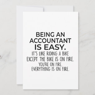 Cartão De Festividades Contabilistas Engraçados - Ser Contabilista é Fáci