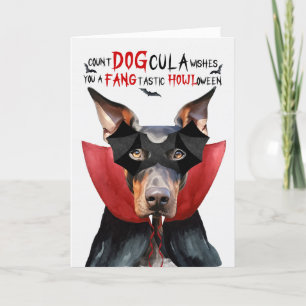 Cartão De Festividades Contagem Engraçada de Cachorro Doberman DOGula Hal