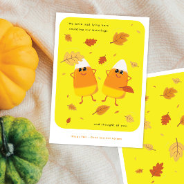 Cartão De Festividades Contando Bênçãos | Queda de milho doce amarelo-cla