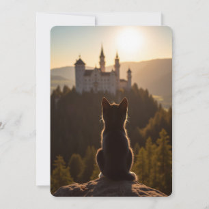 Cartão De Festividades Contos de Gatos e Castelos - Escape Bávaro de Feli