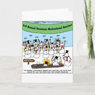 Cartão De Festividades Convenção de Boneco de Neve Presentes Engraçados d