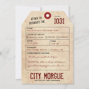 Cartão De Festividades Convidado do Festa de Halloween Adulto da Etiqueta